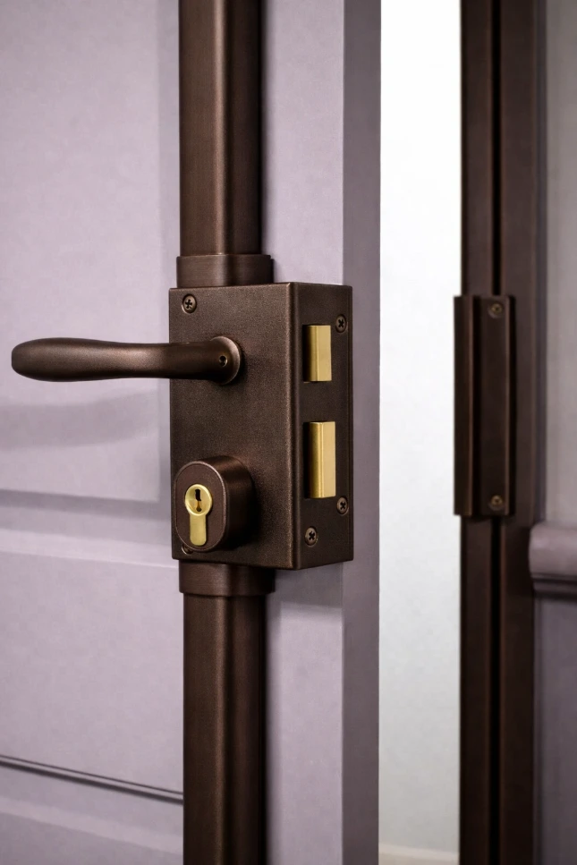 [730789] Serrure en applique 3 pênes sens gauche - BRICARD "Série 73" - Finition Bronze - A2P*