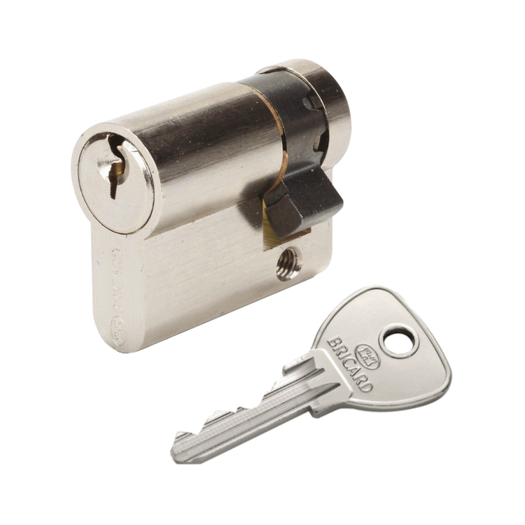 [9334020] 1/2 Cylindre européen de sécurité BRICARD "Alpha" - Nickelé Varié - 29.5x10 mm